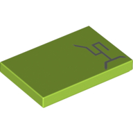 Tile 2 × 3 with Gamora Scar Print Limette