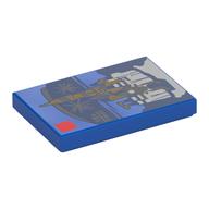 Tile 2 × 3 with Disney Castle LEGO Set Print