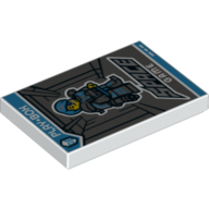 Tile 2 × 3 with Video Game Soldier, 'Play-Box', and 'Space Game' Print White