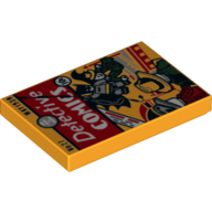 Tile 2 × 3 with Detective Comics #27 with Batman Print Leuchtendes Hellorange
