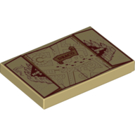 Tile 2 × 3 with Marauders Map with 'DRACO' Print Beige