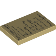 Tile 2 × 3 with 'Dumbledore's Army' and List of Names Print Beige