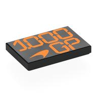 Tile 2 × 3 with Orange '1.000 GP' Print