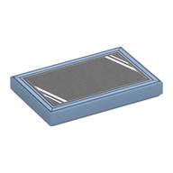 Tile 2 × 3 with Mirror Print in Sandblau