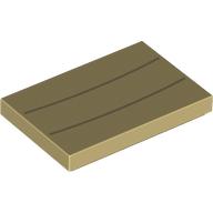 Tile 2 × 3 with Dark Tan Lines print Tan