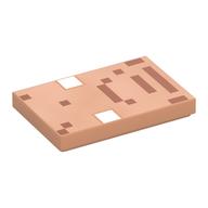 Tile 2 × 3, Pixelated Hoglin Face, White Eyes Print Nougat