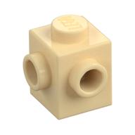Brick Special 1 × 1 with Studs on 2 Adjacent Sides Beige