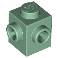 Brick Special 1 × 1 with Studs on 2 Adjacent Sides Sandgrün