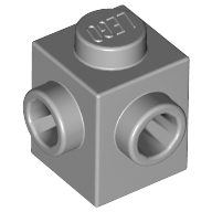 Brick Special 1 × 1 with Studs on 2 Adjacent Sides Hellblaugrau