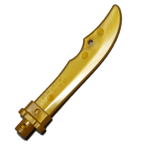 Weapon Sword Blade, Curved in Pearl Gold