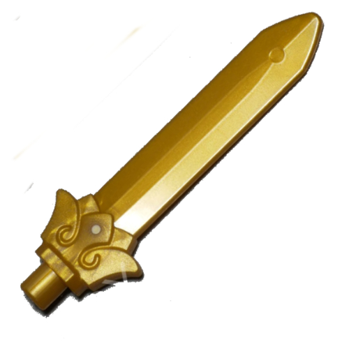 Weapon Sword Blade, Straight in Pearl Gold