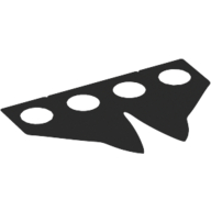 Hipwear Coattails, Pointed, Deep Cutout [Plain] Black