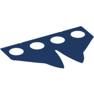 Hipwear Coattails, Pointed, Deep Cutout [Plain] Dark Blue