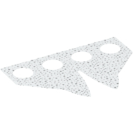 Hipwear Coattails, Pointed with Silver Speckles Print Weiß