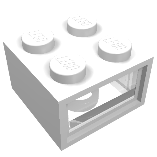 Light Brick 2 × 2 Type 1 12V (Complete) White
