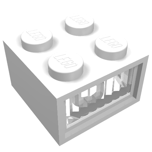 Light Brick 2 × 2 Type 2 12V with Clear Diffusor Weiß