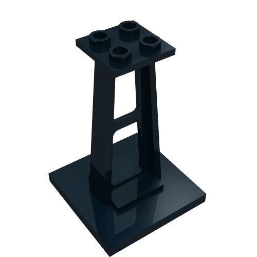 Support 4 × 4 × 5 Stanchion, Standard Studs Black