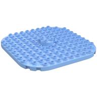 Duplo Plate 12 × 12, Rounded Corners with Raised 2 × 2 Center Cylinder Leuchtendes Hellblau
