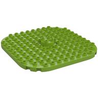 Duplo Plate 12 × 12, Rounded Corners with Raised 2 × 2 Center Cylinder Limette