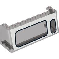 Windscreen 3 × 10 × 3 with Large Window Left, Small Window Right Print Trans-Brown