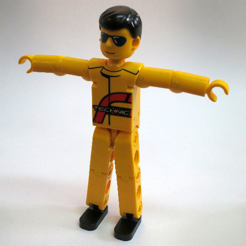 Technic Figure Yellow Legs, Yellow Top [Power Puller Driver] [Keine Farbe/Beliebige Farbe]