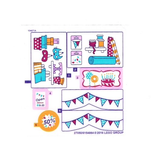 Sticker Sheet for Set 41132-1 [No Color/Any Color]