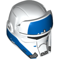 Helmet, Raised Forehead, Angular Front, Imperial Transport Pilot, Blue Markings Print in 