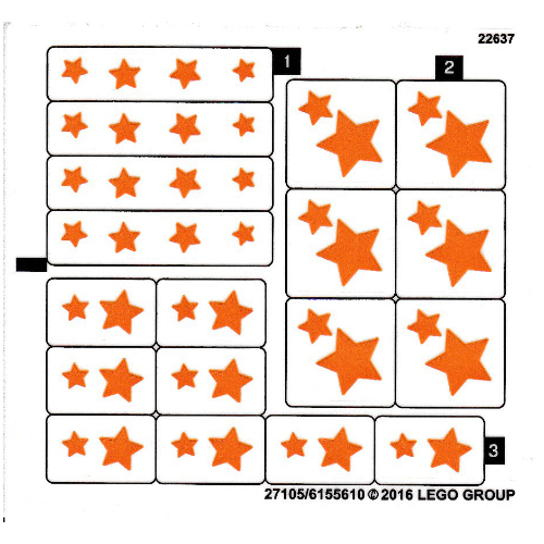 Stickerbogen für Set 40228-1 [Keine Farbe/Beliebige Farbe]