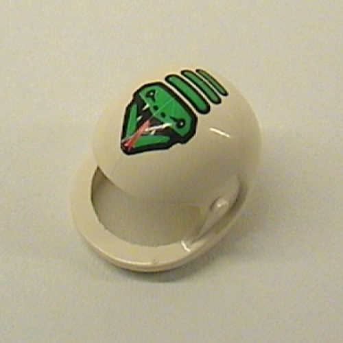 Technic Figure Helmet with Green Viper Print [8255] Weiß