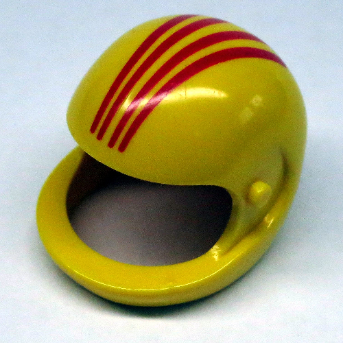 Technic Figure Helmet with Four Red Lines Print [8457] Yellow
