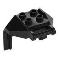 Plate Special, 2 × 2 Studs and Handle, Closed Ends (Mech Chest Plate / Armor) Black