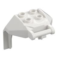 Plate Special, 2 × 2 Studs and Handle, Closed Ends (Mech Chest Plate / Armor) White