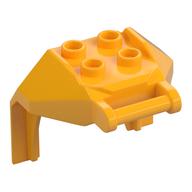 Plate Special, 2 × 2 Studs and Handle, Closed Ends (Mech Chest Plate / Armor) Bright Light Orange