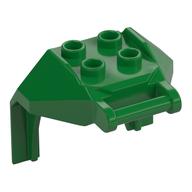 Plate Special, 2 × 2 Studs and Handle, Closed Ends (Mech Chest Plate / Armor) Green