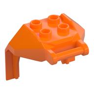 Plate Special, 2 × 2 Studs and Handle, Closed Ends (Mech Chest Plate / Armor) Orange