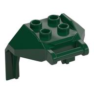 Plate Special, 2 × 2 Studs and Handle, Closed Ends (Mech Chest Plate / Armor) Dark Green