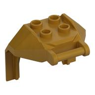 Plate Special, 2 × 2 Studs and Handle, Closed Ends (Mech Chest Plate / Armor) Pearl Gold
