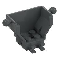Cockpit 4 × 2 × 3 with Pin Hole, 2 Towballs and 2 Clips Dark Bluish Gray