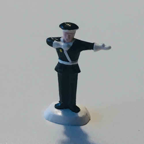 HO Scale Accessory Policeman Both Hands Left [No Color/Any Color]