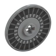 Technic Disc 3 × 3 with Wheel Rim Print Light Bluish Gray