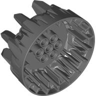 Wheel Hard Plastic with Large Cleats and Flanges (Rock Design) Dark Bluish Gray