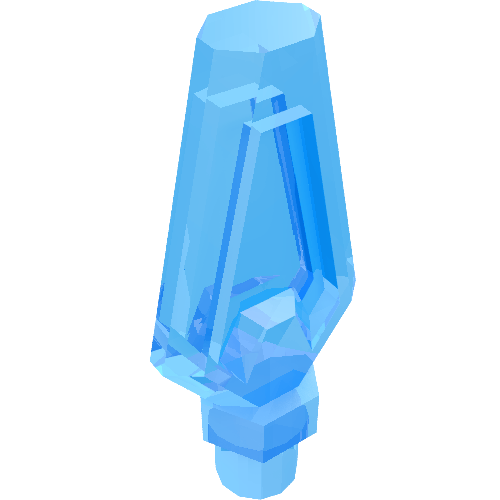 Weapon Pike / Spear Tip with Bar Trans-Medium Blue