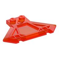 Plate, Special 1 × 2 with Large Axe Head Transparent-Neonorange