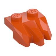 Plate Special 2 × 3 with Rocks Reddish Orange
