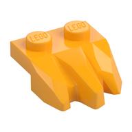 Plate Special 2 × 3 with Rocks Bright Light Orange