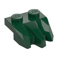 Plate Special 2 × 3 with Rocks Dark Green
