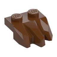 Plate Special 2 × 3 with Rocks Reddish Brown