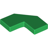 Tile Special 2 × 2 Corner with Cut Corner - Facet Grün