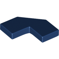Tile Special 2 × 2 Corner with Cut Corner - Facet Dark Blue