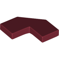 Tile Special 2 × 2 Corner with Cut Corner - Facet Dunkelrot